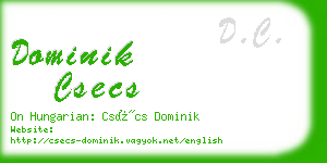 dominik csecs business card